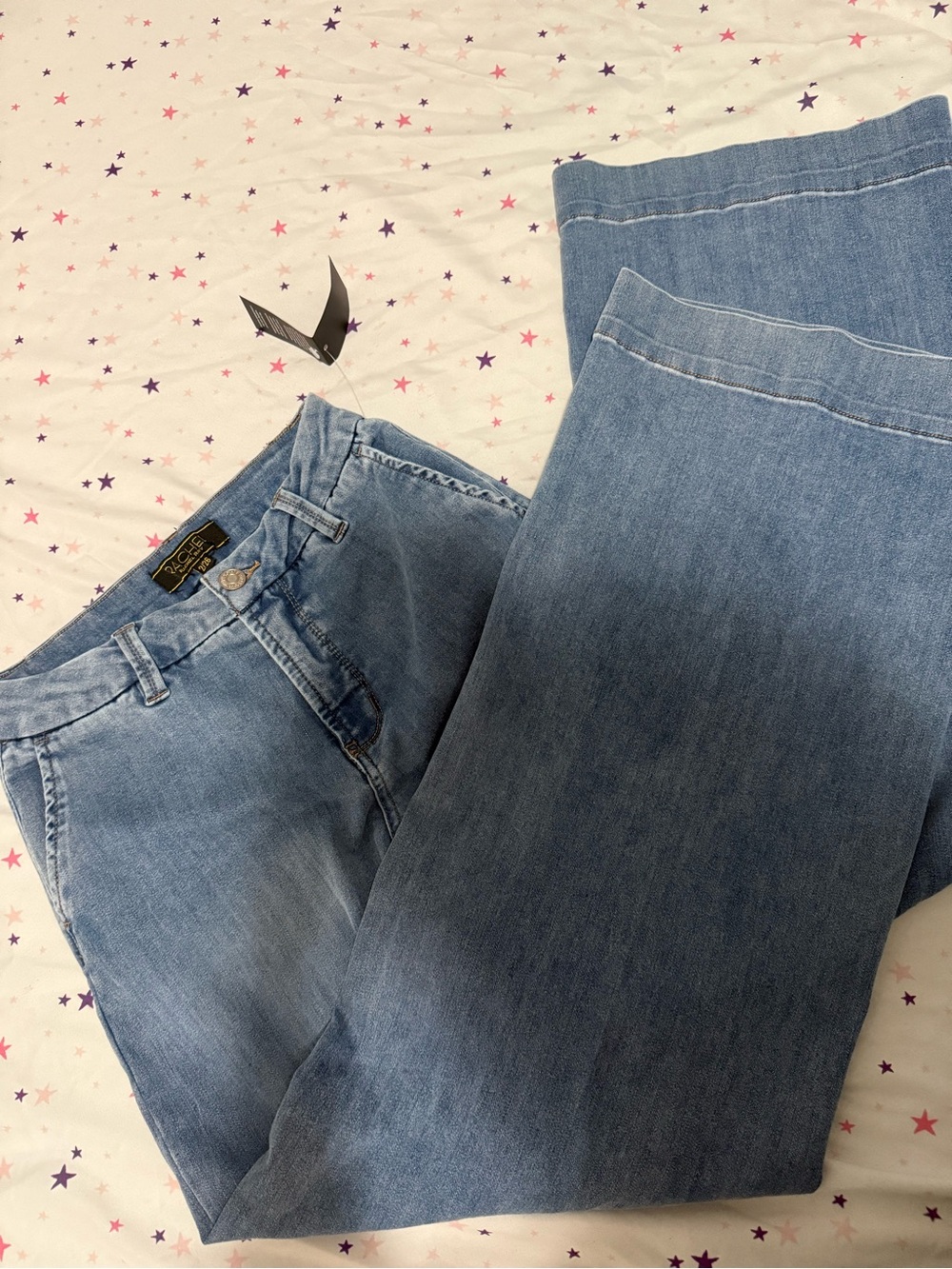 High-Rise Light Blue Wide Leg Jeans for Women